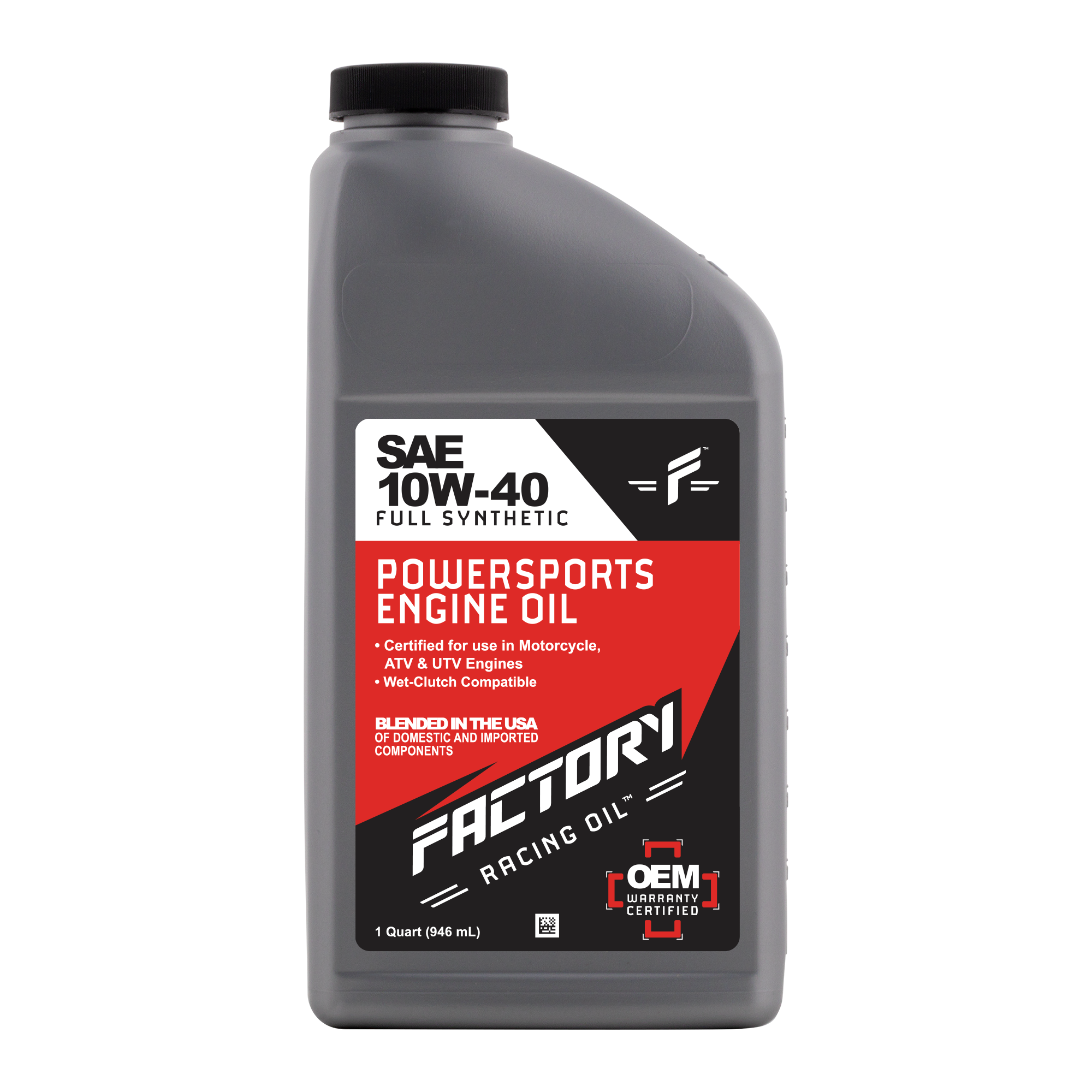 Factory Racing Parts SAE 10W-40 Full Synthetic 1 Quart Oil Change 