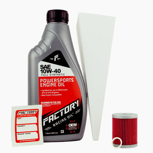 Factory Racing Parts SAE 10W-40 1 Quart Oil Change Kit For Suzuki DR200S RV200