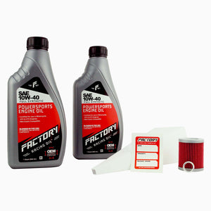 Factory Racing Parts SAE 10W-40 2 Quart Oil Change Kit For Suzuki Quadrunner LT160