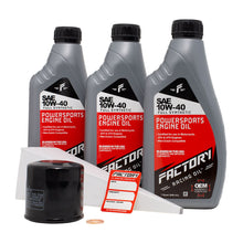 Load image into Gallery viewer, Factory Racing Parts SAE 10W-40 3 Quart Oil Change Kit For Yamaha Grizzly 350
