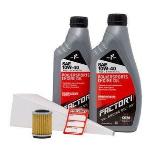 Factory Racing Parts SAE 10W-40 2 Quart Oil Change Kit For Yamaha Bruin 250 YFM250