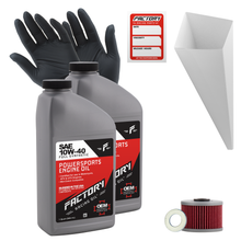 Load image into Gallery viewer, Factory Racing Parts SAE 10W-40 Full Synthetic 2 Quart Oil Change Kit compatible with Kawasaki BN125 Eliminator, KFX450R
