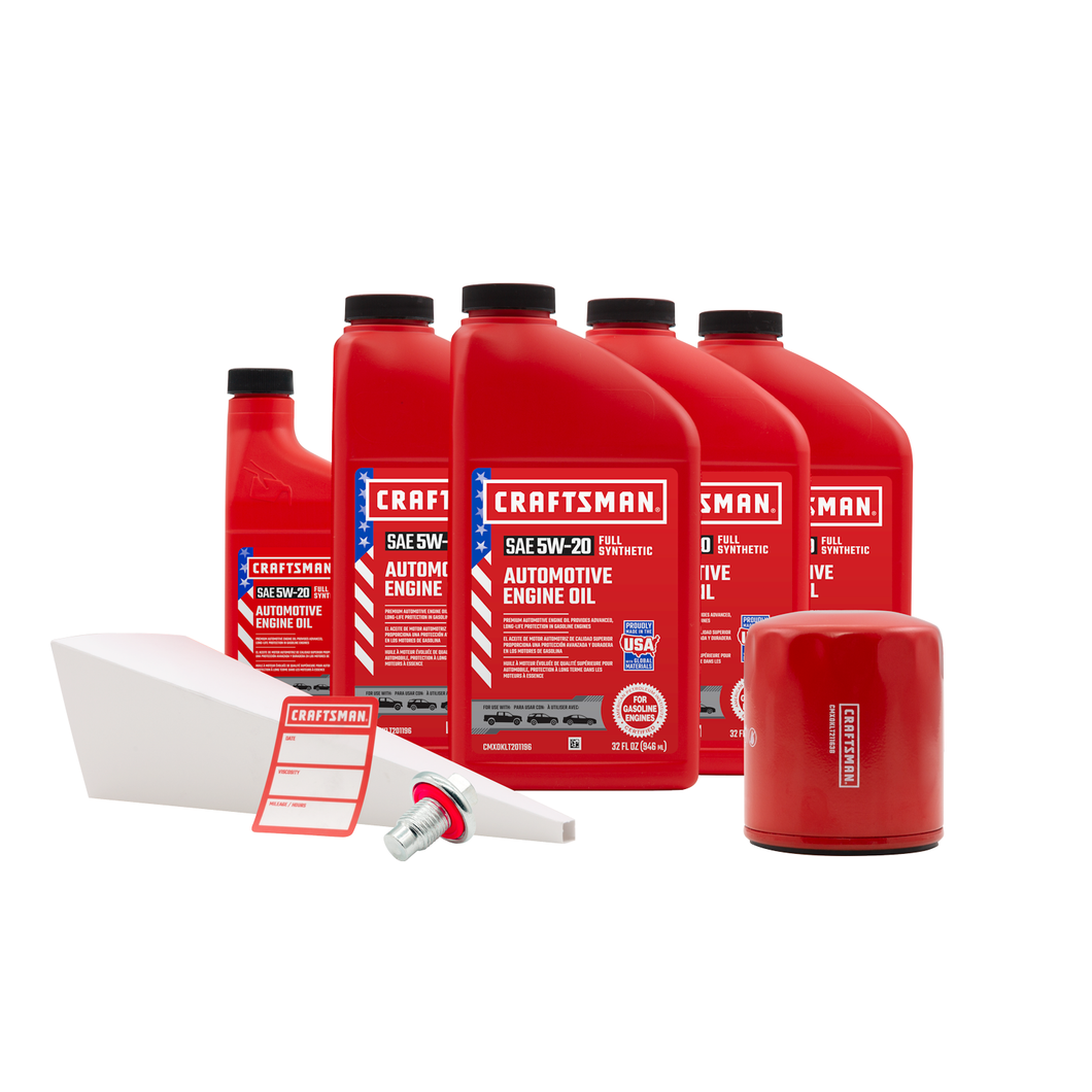 CRAFTSMAN 4.5 Quart 5W-20 Full Synthetic Oil Change Kit Fits Select Chrysler, Dodge, and Jeep Vehicles