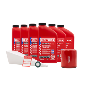 CRAFTSMAN 6 Quart 5W-20 Full Synthetic Oil Change Kit Fits Select Ford® Fusion, Transit 350HD, Mazda® Tribute Vehicles