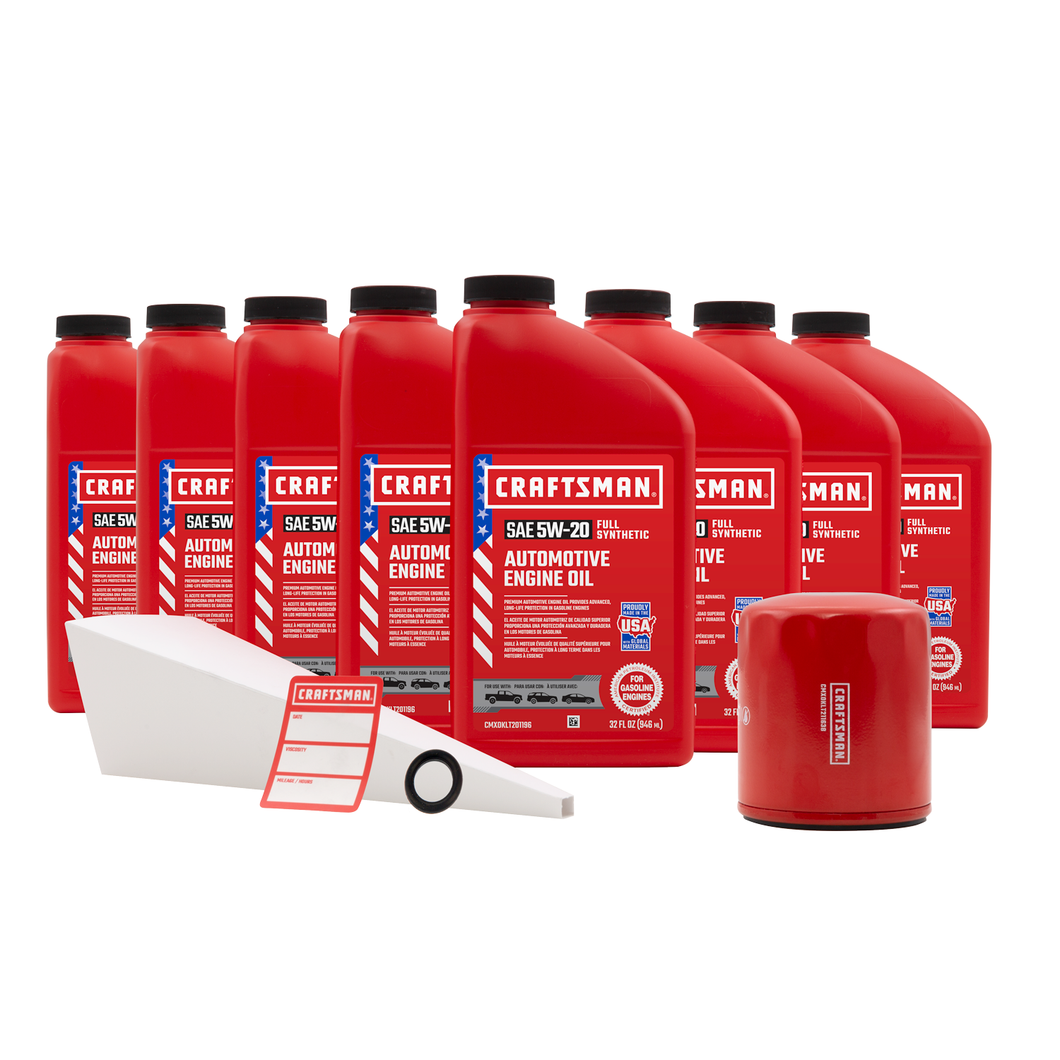 CRAFTSMAN 8 Quart 5W-20 Full Synthetic Oil Change Kit Fits Select Ford® F-150, Mustang Vehicles