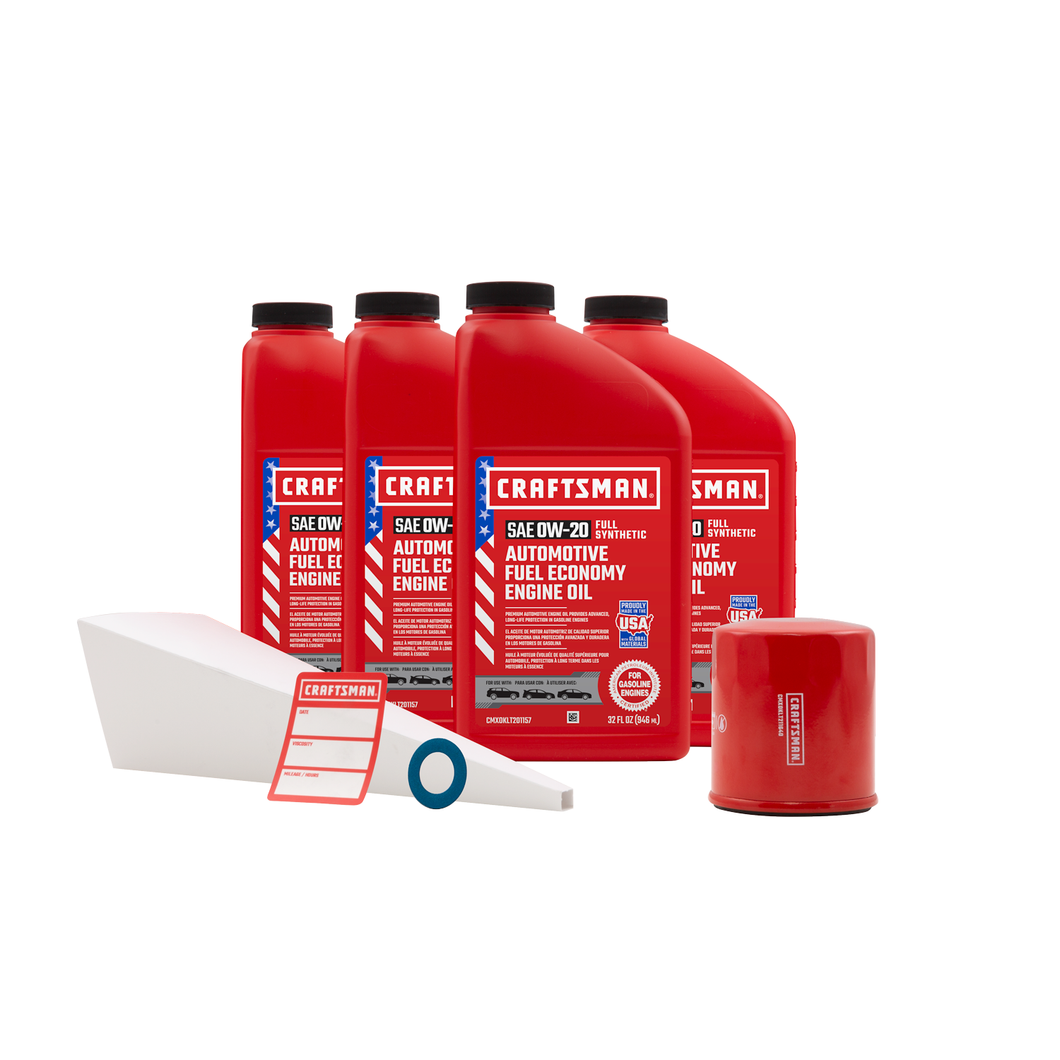 CRAFTSMAN 4 Quart 0W-20 Full Synthetic Oil Change Kit Fits Select Toyota® Prius C Vehicles