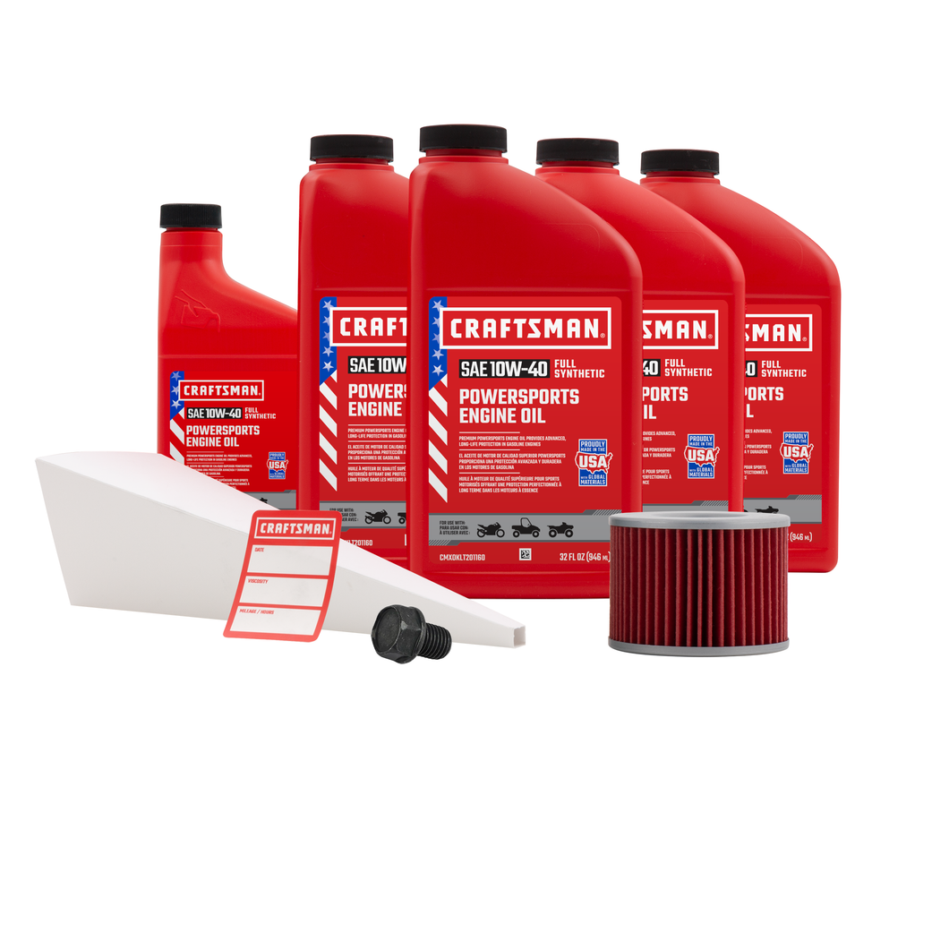 CRAFTSMAN 4.5 Quart 10W-40 Full Synthetic Oil Change Kit Fits Kawasaki ZG1200 Voyager XIII