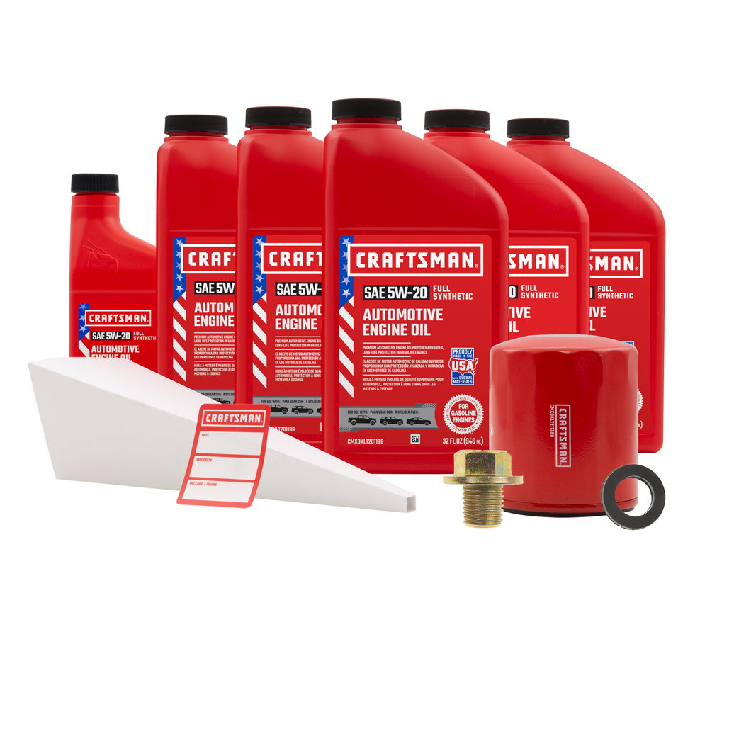 CRAFTSMAN 5.5 Quart 5W-20 Full Synthetic Oil Change Kit Fits Ford Bronco Sport, Fusion