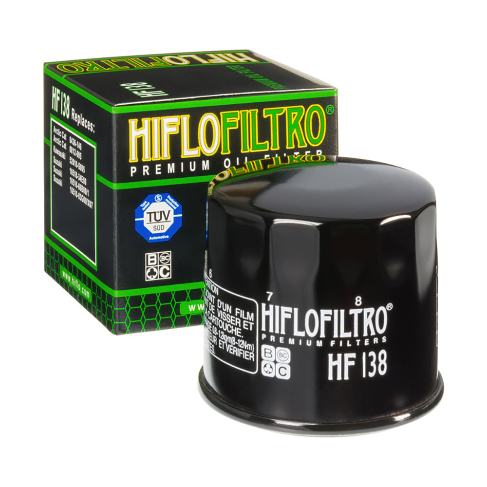 Hiflo Oil Filter HF138 Fits Suzuki DL1000 SV1000S VL1500 LT-F400 LT-A700 Arctic Cat 500 Kymco 370MXU