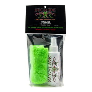 BugSlide 4 oz Travel Kit Scratch Free Cleaner with Microfiber Towel