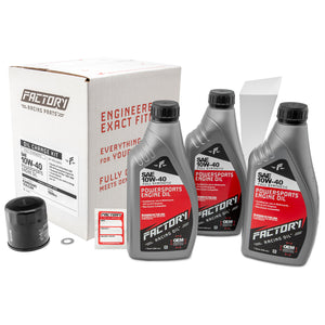 Factory Racing Parts SAE 10W-40 Full Synthetic 3 Quart Oil Change Kit for Kawasaki