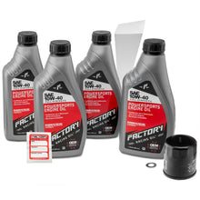 Load image into Gallery viewer, Factory Racing Parts SAE 10W-40 Full Synthetic 4 Quart Oil Change Kit for Kawasaki

