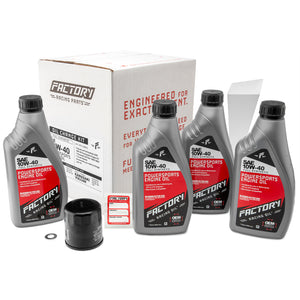 Factory Racing Parts SAE 10W-40 Full Synthetic 4 Quart Oil Change Kit for Kawasaki