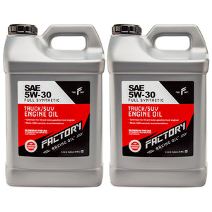 Factory Racing Oil SAE 5W-30 Full Synthetic Truck/SUV Engine Oil- API SP ILSAC GF-6A - 5 Gallon (2x2.5 Gal)