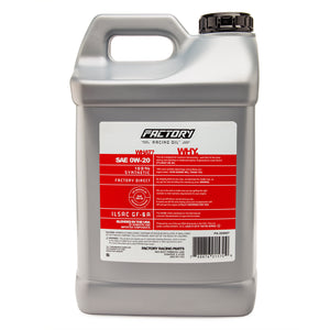 Factory Racing Oil SAE 0W-20 Full Synthetic Fuel Conserving Engine Oil - API SP ILSAC GF-6A - 5 Gallon (2x2.5 Gal)