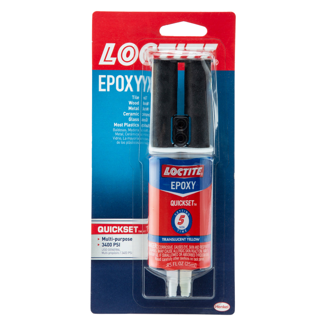 Loctite Quick Set Epoxy Bonder (1395391) - 0.85 Fluid Ounce Syringe, Single, Multicolor