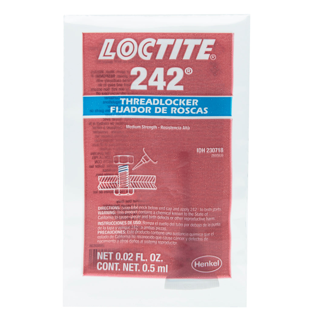 Loctite Threadlocker Blue 242 Medium Strength (LOC230718) (Old PN LOC24205)- .5 mL Ampule