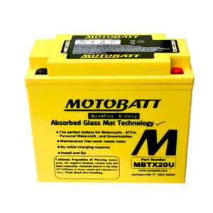 Motobatt MBTX20U 12V AGM Battery Fits Kawasaki Sea-Doo Yamaha PWC