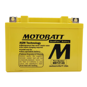 Motobatt MBTZ14S 12V AGM Battery Replaces YTZ12S, YTZ14S