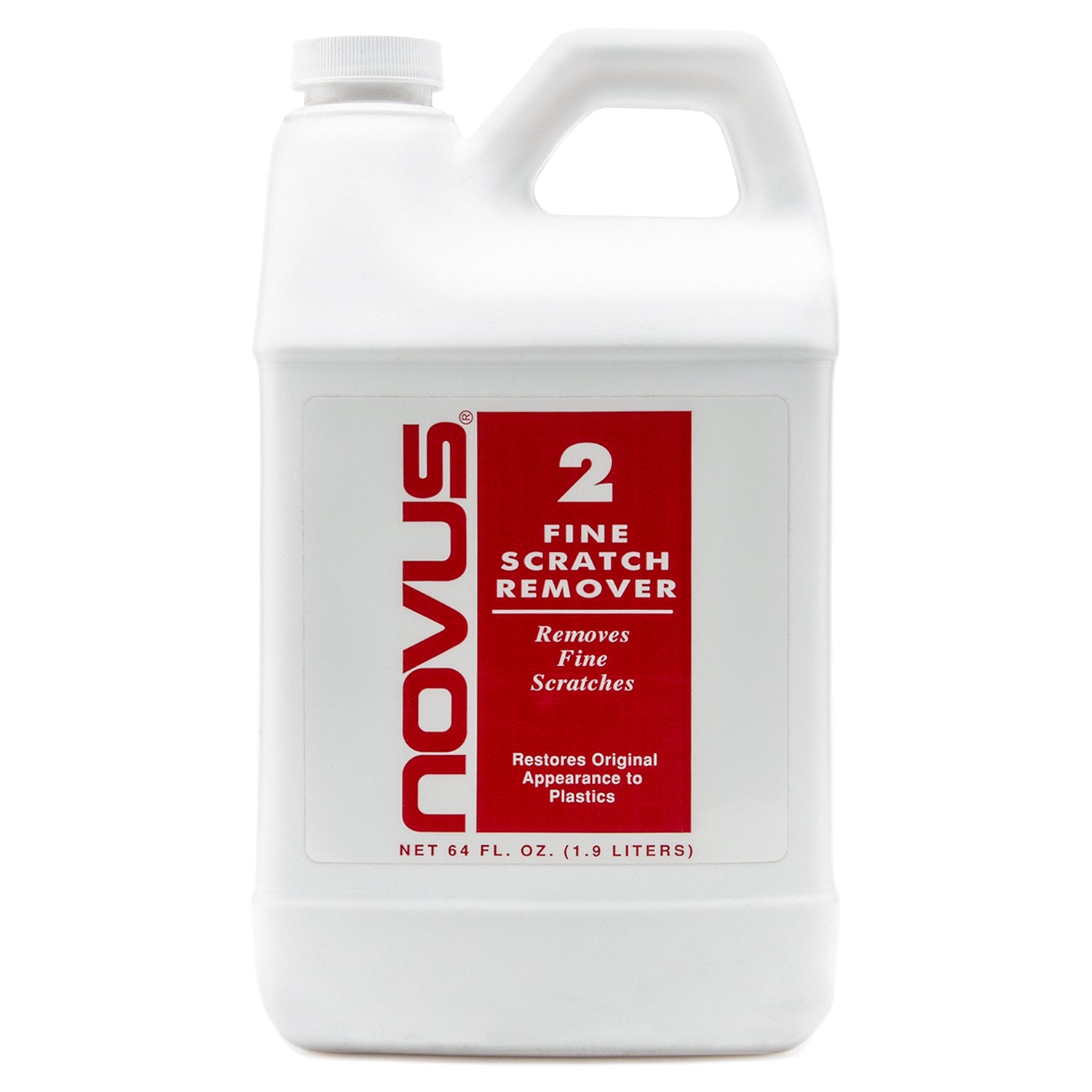 NOVUS PLASTIC FINE SCRATCH REMOVER 2 POLISH CLEANER SEALER 64 OZ BOTTLE