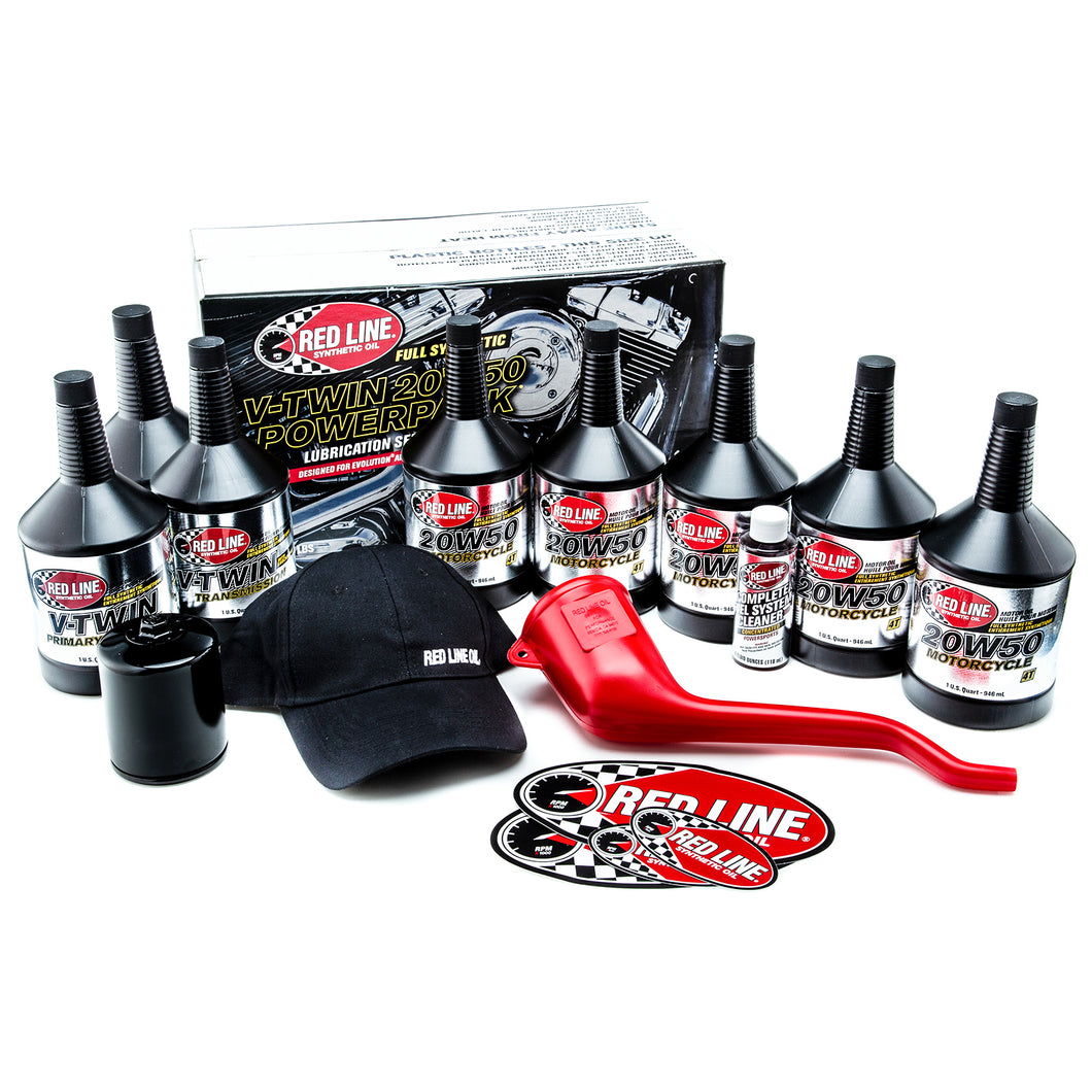 Red Line Big Twin 20W-50 PowerPack™ with K&N High Performance Oil Filter KN-171B - Extra Large Kit