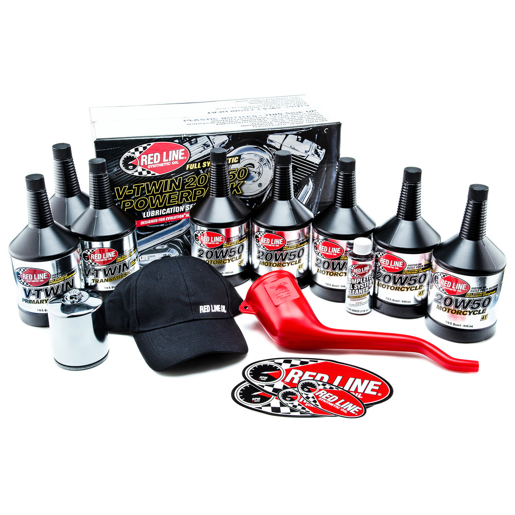 Red Line Big Twin 20W-50 PowerPack™ with K&N High Performance Oil Filter KN-171C - Extra Large